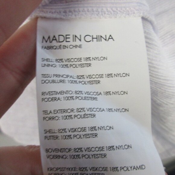 Club Monaco Shailyn Women's Bow Back Peplum Top Sleeveless Casual Lilac S 120 - Picture 4 of 9